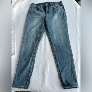 Seven7 Tummyless High Rise Skinny Blue Jeans Size 14